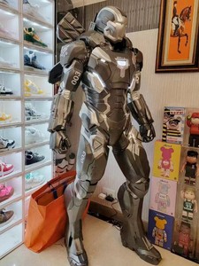 รูปปั้นวอร์แมชชีน มาร์ค 3 ขนาดเท่าคนจริงจากมาร์เวล อเวนเจอร์ส 1:1 พร้อมไฟ LED ทำจากไฟเบอร์กลาสเรซิ่น ของสะสมตกแต่ง - Product Image 2