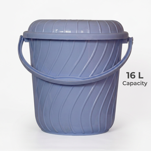 Colorful PP <b>Plastic</b> Modern Single Storage Bucket with Lid Handle <b>Kitchen</b> Bathroom Organizing <b>Bin</b> Stackable Airtight Design 16L - Product Image 3
