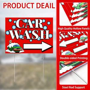 <b>Custom</b> Print Waterproof UV Resistant Yard Signs for Outdoor Lawn Car Wash Auto Detailing Business Advertising - Product Image 2