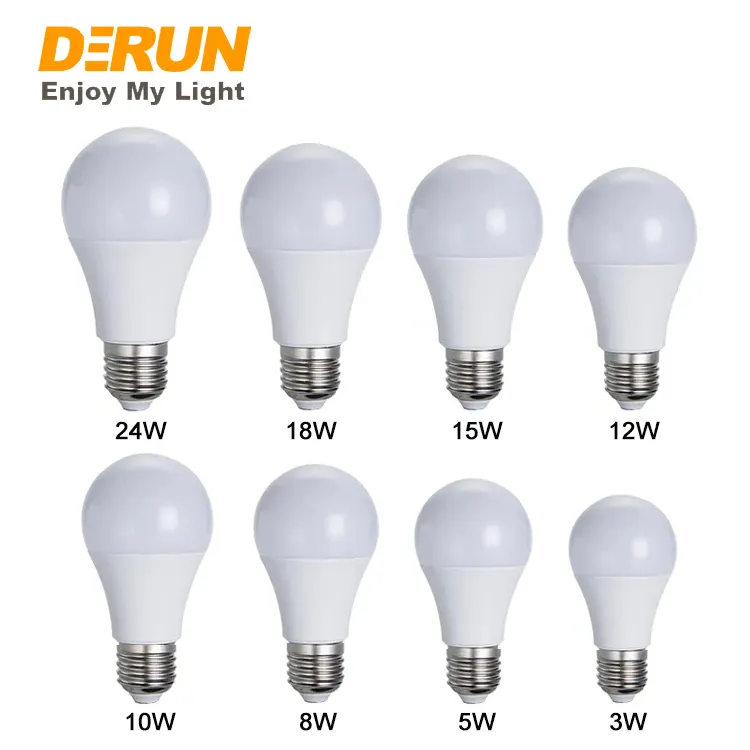 Free samples raw material 5W 7W 9W 12W 15W 18W 24W A60 skd/ckd led bulb lighting lamp