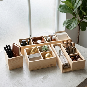 Caja de <span class=keywords><strong>Madera</strong></span> Rústica Pulida, Organizador de Almacenamiento de <span class=keywords><strong>Madera</strong></span> Personalizado, Caja para Manualidades, Coleccionables, Decoración del Hogar, Suculentas - Product Image 1