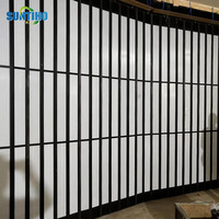 4S magasin porte pliante en alliage d'aluminium centre commercial intérieur épaissi plastique porte coulissante cloison côté porte coulissante