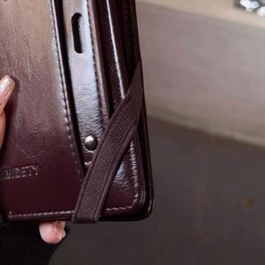 2024 New Intelligent Men's Ultra-Thin Metal Leather <b>Wallet</b> -Up RFID Card Holder Elastic Band for <b>Passport</b> Use Clip Closure - Product Image 4