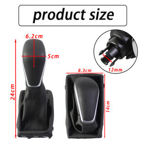 Audi Gear <b>Knob</b> QZXN-C20 Black Plastic Rustproof Flat Leather Perforated Leather <b>Shift</b> <b>Knob</b> For AUDI(RA) - Product Image 5