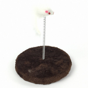 Cat Toy Spring Mouse M10 Plush Interactive Pet Toy For Cats <b>Scratch</b> <b>Pad</b> Base - Product Image 1