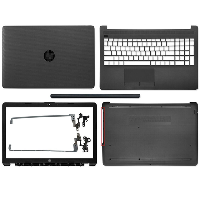 NEW for Shell for 15-DA/DB/DX/250 G7 Laptop-Black Color LCD Top Case Bezel Palmrest Upper & Bottom Base Covers