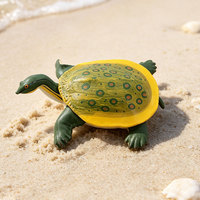 Modèle d'animal marin réaliste en PVC solide, tortue à coquille molle, jouet éducatif pour l'apprentissage de la maternité, assemblage d'aquarium, best-seller transfrontalier