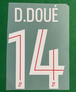 Parches Termoadhesivos con Nombre y Número de Lees Kang-in VITINHA para Camisetas de Fútbol, 2025 2026 - Product Image 3