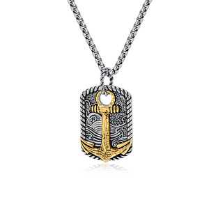 Collar con Colgante de Ancla para Hombre, Aleación de Zinc, Diseño de Ola, Estilo Retro, Joyería de Dongguan - Product Image 5