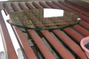 Mesa de centro de vidrio transparente con borde biselado redondo transparente templado THK de 8mm para la sala de estar - Product Image 4