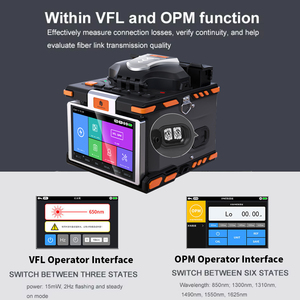 Giuntatrice a Fusione Automatica 8S con Sei Motori, OPM+ VFL, Sblocco con Password, per Fibra Ottica Monomodale FTTH con Batteria da 5200mAh - Product Image 4