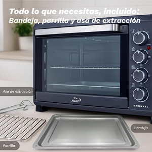 Grunkel Electric Convection Oven 38L 2000W Pro <b>Heat</b> Countertop Oven - Product Image 5