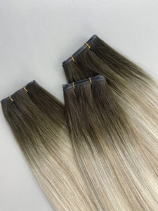 European Thin Invisible New Remy <b>Sewing</b> Body Wave Wavy Virgin T4-8/60A 24in Blonde Product Genius Weft Russian Human Hair - Product Image 3