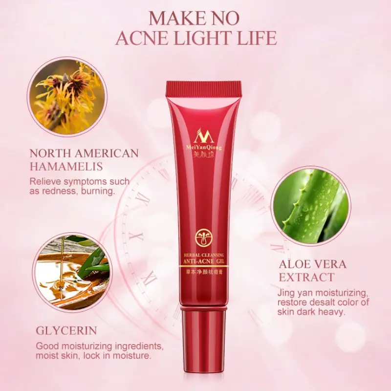 Acne Cream MeiYanQiong Herbal Cleansing Gel Face Anti Acne Treatment Cream Scar Removal Oily Skin Acne Spots Skin Care Face krem