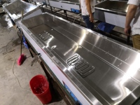Restaurant-Buffetmaschine 5-Fach Elektrisches Bain-Marie Speisenwärmer Mit Gebogenem Glas