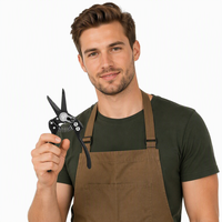 Sécateur professionnel industriel à lame de rechange, poignée antidérapante, lame en acier au carbone, revêtement PTFE, manche composite, multi-usages