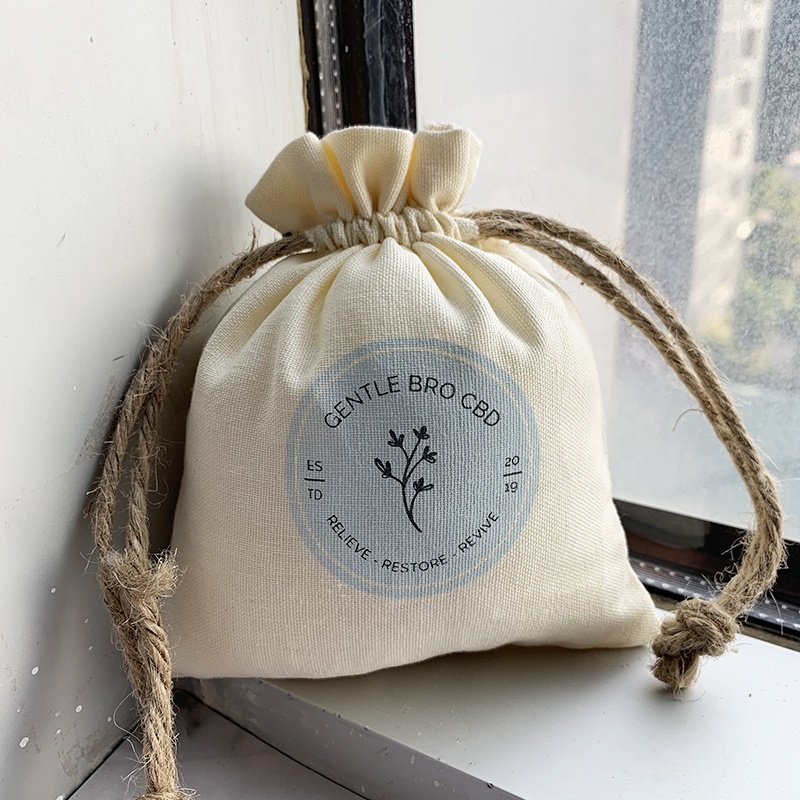 Маленькое хлопчатобумажное белье подарочная сумочка на шнурке мешки для ювелирных изделий