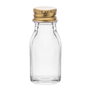 Clear Glass Lab Bottles With Aluminum Screw Caps <b>Rubber</b> Liner 7ml 14ml 28ml Narrow Wide Neck Media McCartney Bijou Bottle - Product Image 3
