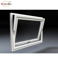 Nouveau système de fenêtre pivotante en verre UPVC fenêtres à pivot central horizontal en PVC
