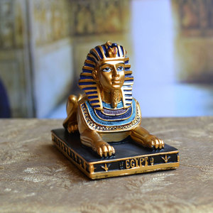 Maquette architecturale en résine peinte à la main du <span class=keywords><strong>Sphinx</strong></span> <span class=keywords><strong>et</strong></span> des <span class=keywords><strong>Pyramides</strong></span> égyptiennes - Décoration de table pour restaurant <span class=keywords><strong>et</strong></span> accessoires de présentation pour bar - Product Image 4