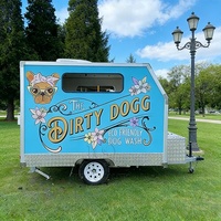 Remorque de toilettage mobile personnalisable pour animaux de compagnie, camion de toilettage pour chiens avec table de travail