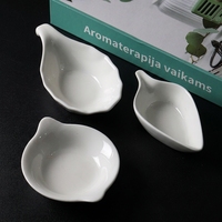 Assiette à sauce en porcelaine écologique de fabrication chinoise, vaisselle irrégulière en porcelaine blanche, haute résistance aux chocs pour restaurants et hôtels