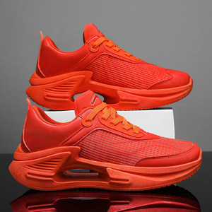 Sneakers da Uomo Lucky Red per Esami di Ammissione Universitaria, Traspiranti in Rete, Antiscivolo, con Lacci, Design Robusto, Approvate per il Controllo di Sicurezza - Product Image 1