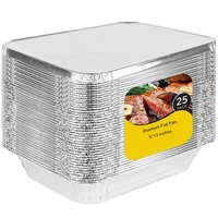 Plateau pour restauration rapide papier d'aluminium bas prix NO.2 F2 150*120*45mm 450ml conteneur alimentaire 5g PET papier d'aluminium personnalisé cuisson accepter