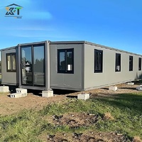 Maison Conteneur Pliable et Extensible de Luxe, Préfabriquée, Mobile, de Type Mini-Maison, pour Bureau, Hôtel, avec 2, 3, 4 ou 5 Chambres, Salles de Bain, Cuisines, de 20 ou 40 Pieds