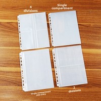 Classeur de rangement transparent pour cartes postales A5, cartes d'alphabétisation pour enfants B5, pages intérieures multi-grilles en PVC A4 A3