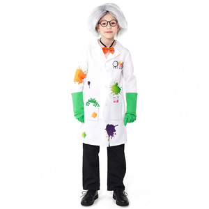The Crazy Scientist Costumes Enfants Halloween Cosplay Costume Party Role Play Dress up Jacket Dresses Outfit Suit - Product Image 1