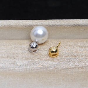 Plata S925, Colgante de Aguja Redonda y Recta, para Mujer, DIY, Perla 8-12, Accesorios, Bandeja Vacía JG5198 para Diseño de Joyería - Product Image 2