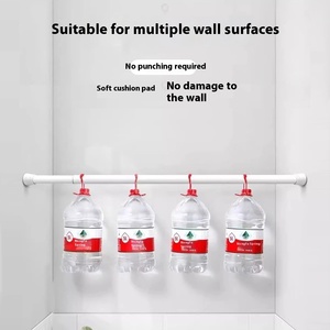 <span class=keywords><strong>Tringle</strong></span> à <span class=keywords><strong>rideau</strong></span> de porte rétractable sans perçage pour douche vêtements séchage cuisine suspendu garde-robe <span class=keywords><strong>Support</strong></span> poteaux à rideaux accessoire - Product Image 3
