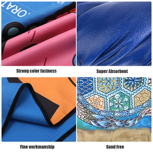 Custom Size Highly Absorbent Travel Portable Double Face Suede <b>Beach</b> <b>Towel</b> High Definition Print Sand Free Thin <b>Towel</b> - Product Image 2