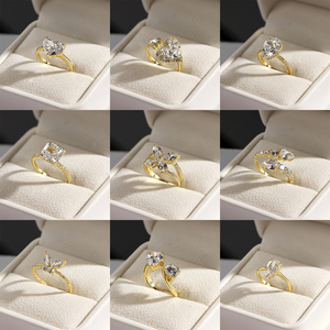 <span class=keywords><strong>Anelli</strong></span> di <span class=keywords><strong>Fidanzamento</strong></span> e Matrimonio <span class=keywords><strong>da</strong></span> Donna in Argento 925 di Alta Gioielleria con Zirconia Cubica 5A/8A Taglio Radiant, Splendido Amore Esclusivo e Brillante - Product Image 2