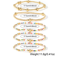 Ensemble de bracelets Go2boho en perles dorées et colorées, bijoux empilables élégants pour femmes, accessoires de mode bohème minimalistes