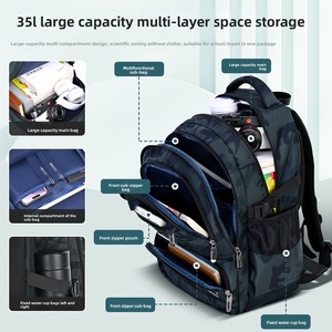 Sac à dos unisexe pour étudiants du collège, ensemble <span class=keywords><strong>de</strong></span> trois pièces à grande capacité, imperméable, avec fermeture éclair, <span class=keywords><strong>de</strong></span> la marque Sesame Baby - Product Image 3
