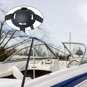 Tige d'extension télescopique à verrouillage par torsion en aluminium à 2 sections avec capuchon et base en ABS pour bâche de <span class=keywords><strong>bateau</strong></span> Poteau de support solide - Product Image 2