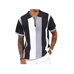 T-shirt polo de golf à séchage rapide pour homme, tissu tricoté à manches courtes et à motif uni, imprimé par sublimation personnalisée, 100% coton - Product Image 2