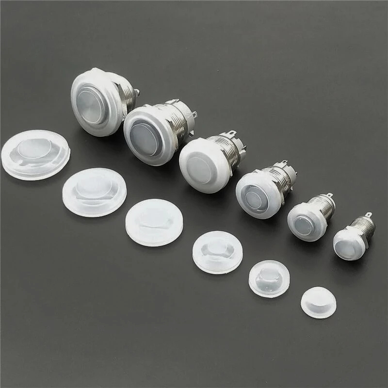 Металлическая нажимная кнопка защитная крышка Силиконовая Водонепроницаемая Пылезащитная крышка 10 мм 12 мм 16 мм 19 мм 22 мм 25 мм 22 мм 22 мм