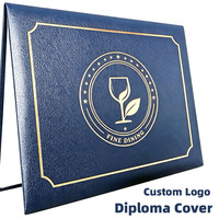 Titulaire du certificat de citoyenneté américaine personnalisé Feuille d'or Logo Cuir Couverture en carton Naturalisation Document Titulaire rembourré Dépôt