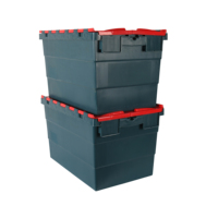 Caisses de stockage en plastique recyclables et empilables de qualité industrielle avec dimensions personnalisées pour la logistique et la chaîne d'approvisionnement multi-applications
