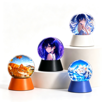 H401Mini Boule de cristal numérique DIY, affichage vidéo GIF personnalisé, ornement de bureau et pendentif portable, téléchargement via APP, cadeau créatif