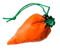 Sac fourre-tout d'épicerie pliable en forme de carotte végétale imprimé de logo personnalisé Sacs à provisions pliables en polyester écologique