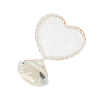 Palette de présentation de vernis à ongles en forme de cœur avec bordure diamantée élégante, accessoires photo, outils de présentation d'ongles, palette à ongles, outils de nail art