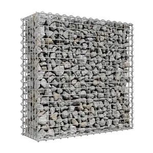 Bloques de pared de retención de cesta de gabion soldado, nuevo tipo de valla de gabion soldada, malla de alambre de hierro, caja de gabion, 2x1x0,5 m