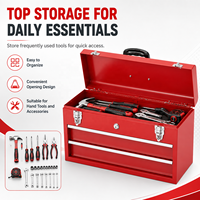 Armoire à outils portable en acier rouge de haute qualité Guanpin, avec serrure à clé, tiroir inférieur, style classique, vente en gros