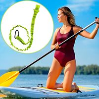 Laisse de pagaie de kayak, corde élastique enroulée, ligne de remorquage rétractable pour planche à pagaie, pour la pêche, la navigation de plaisance, le surf, la navigation marine, le camping
