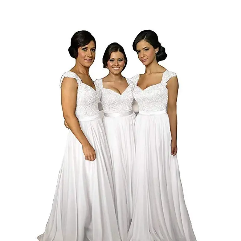 Latest women's sexy Deep v-neck sequined slim long gown prom party Bridesmaid dress