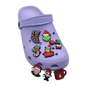 Breloques de décoration de chaussures de Noël <span class=keywords><strong>Grinch</strong></span> en PVC souple en gros HY, breloques personnalisées de marque de créateur pour sabots - Product Image 2
